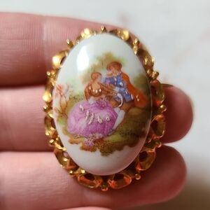 Small Vintage Limoges Brooch